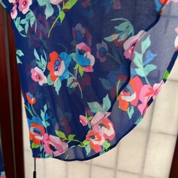 KARL LAGERFELD PARIS FLORAL FLARE SLEEVE DRESS SIZE 6 - Picture 7 of 9